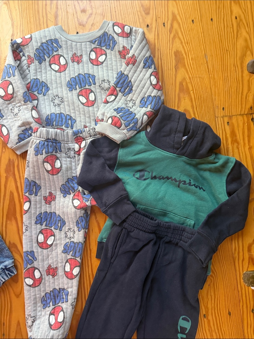 Champion Green and Navy Kids Hoodie & Joggers Set
